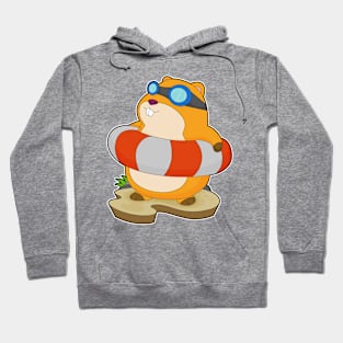 Hamster Swimming Lifebuoy Hoodie